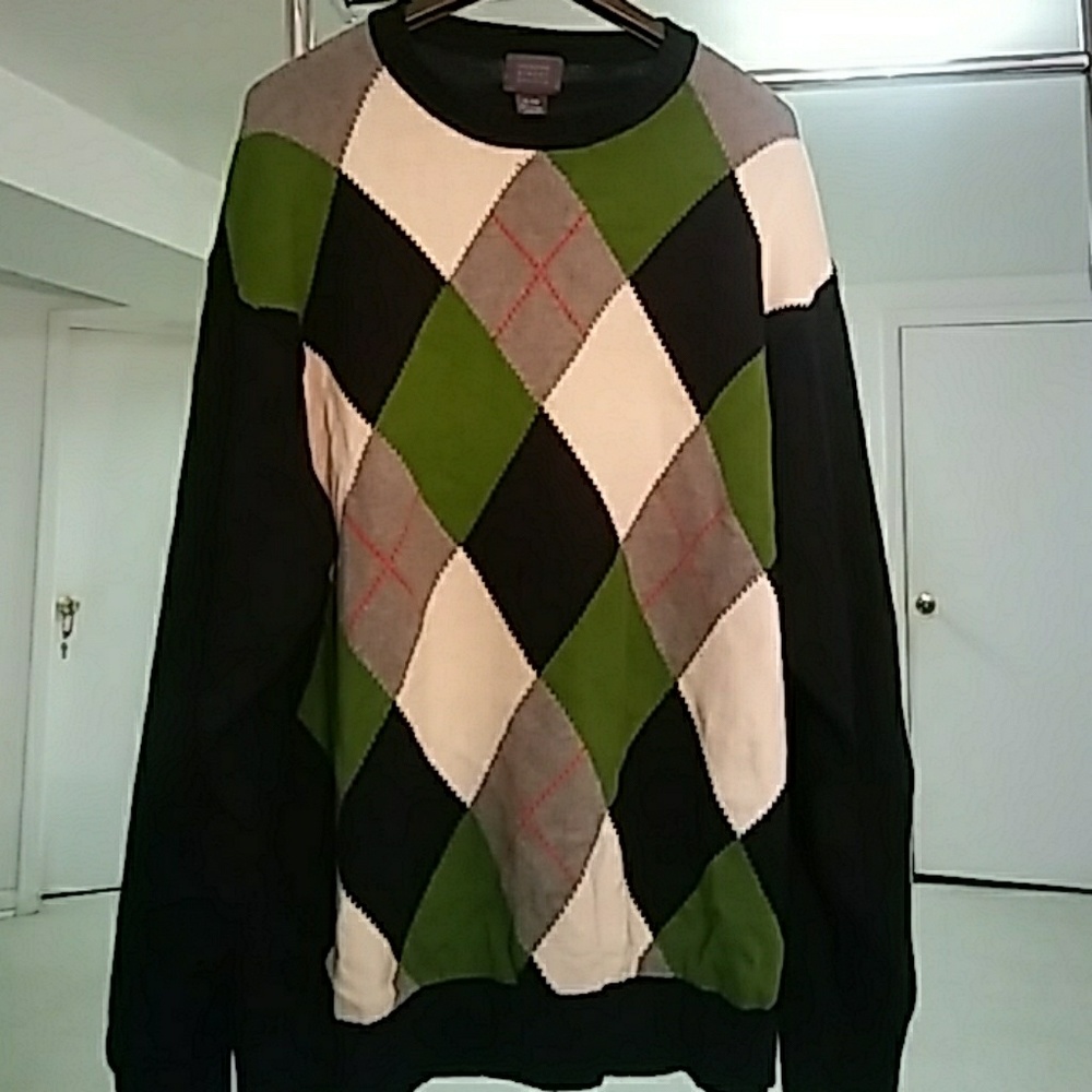 Men's Argyle Sweater XL